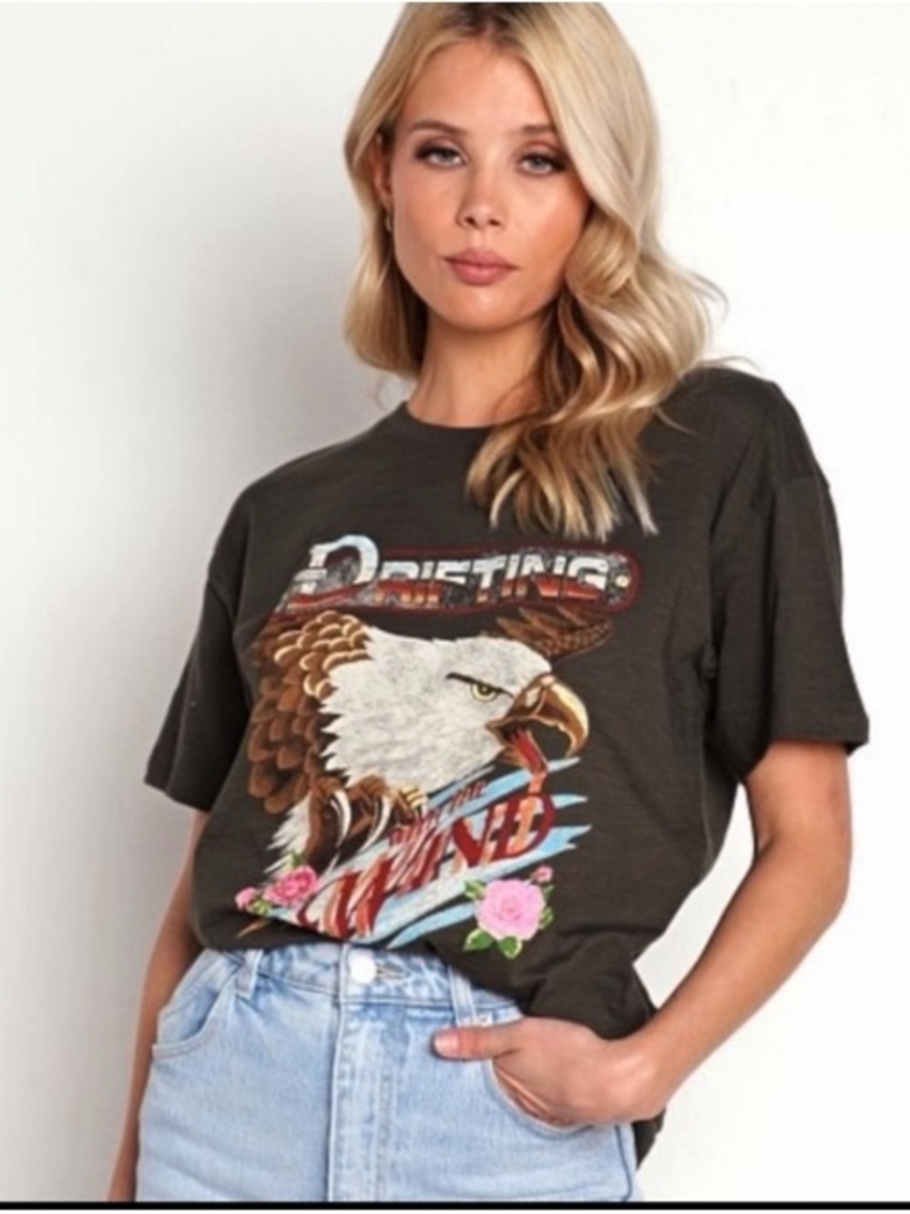 Spell Wind Drifter Biker Tee in Charcoal